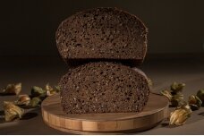 Black bread with hemp seeds