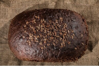 Black scalded bread with sunflowers seeds