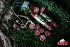 The highest species cold-smoked venison sausage with boletus flavor